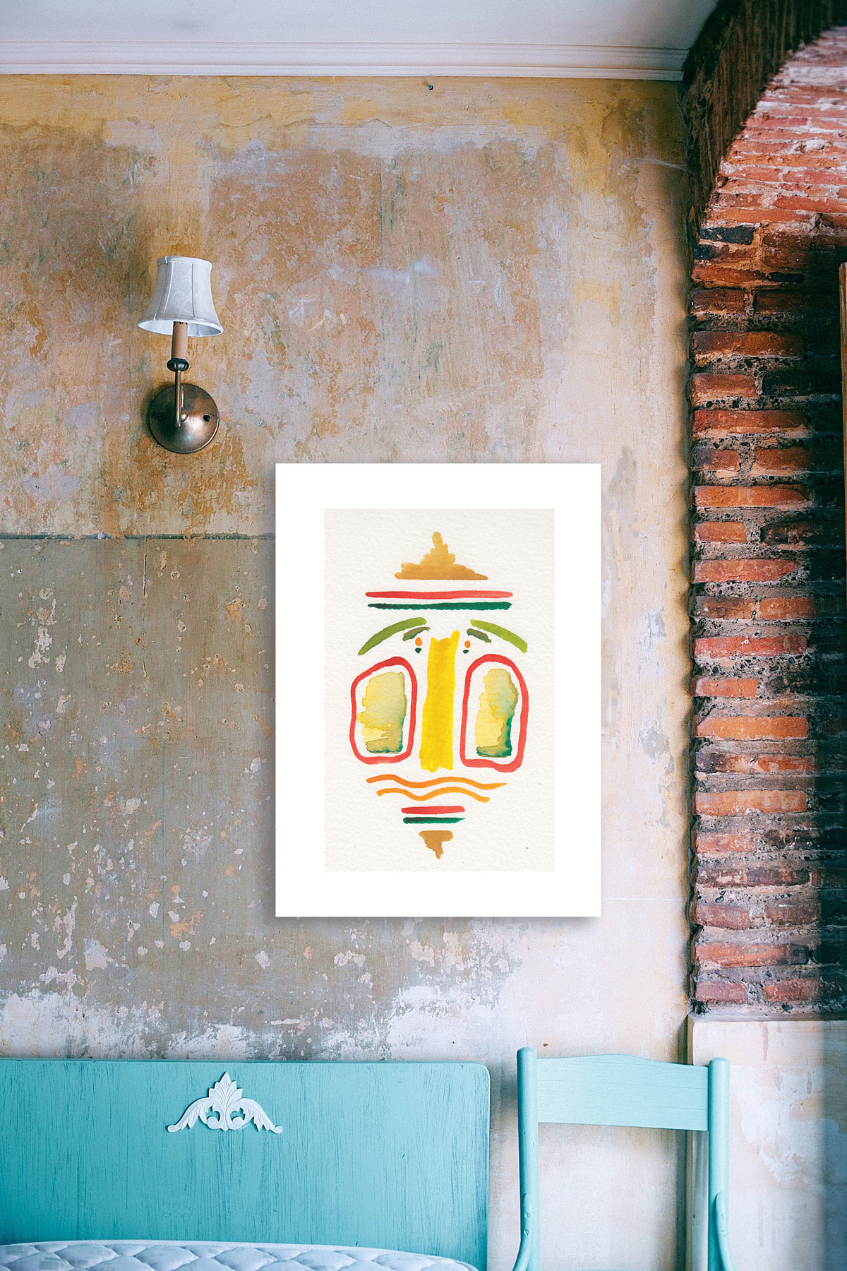 Giclee Prints of Tribal Head from Original Watercolour